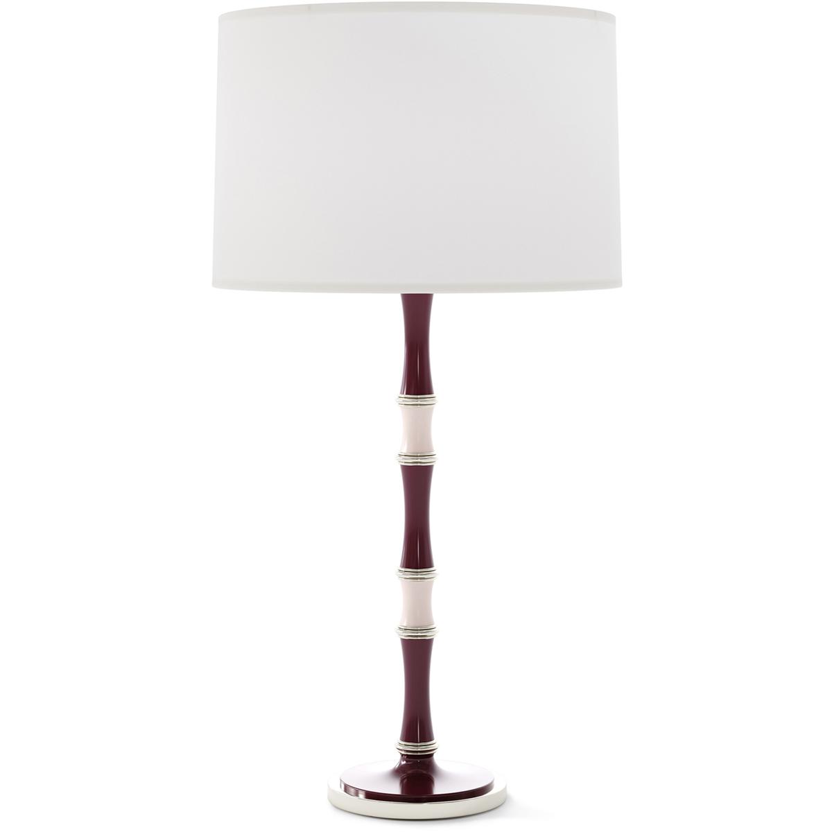 Robert Abbey SM72RW Kane 31 inch 150 watt Sugar Plum and Rose Water with Polished Nickel Table Lamp Portable Light in Ascot White