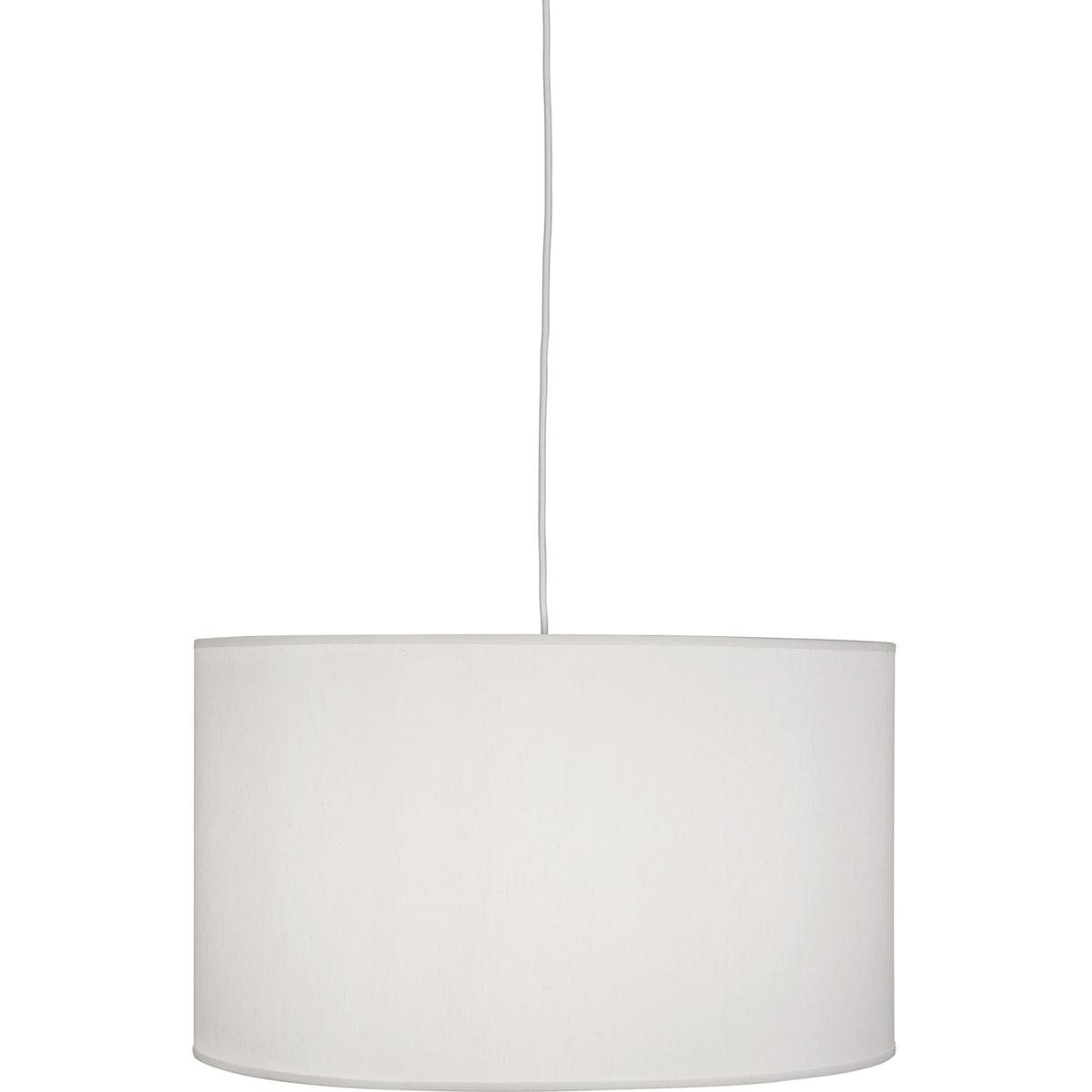 Robert Abbey W169 Elena 1 Light 25 inch Painted White Pendant Ceiling Light in Pearl Dupioni