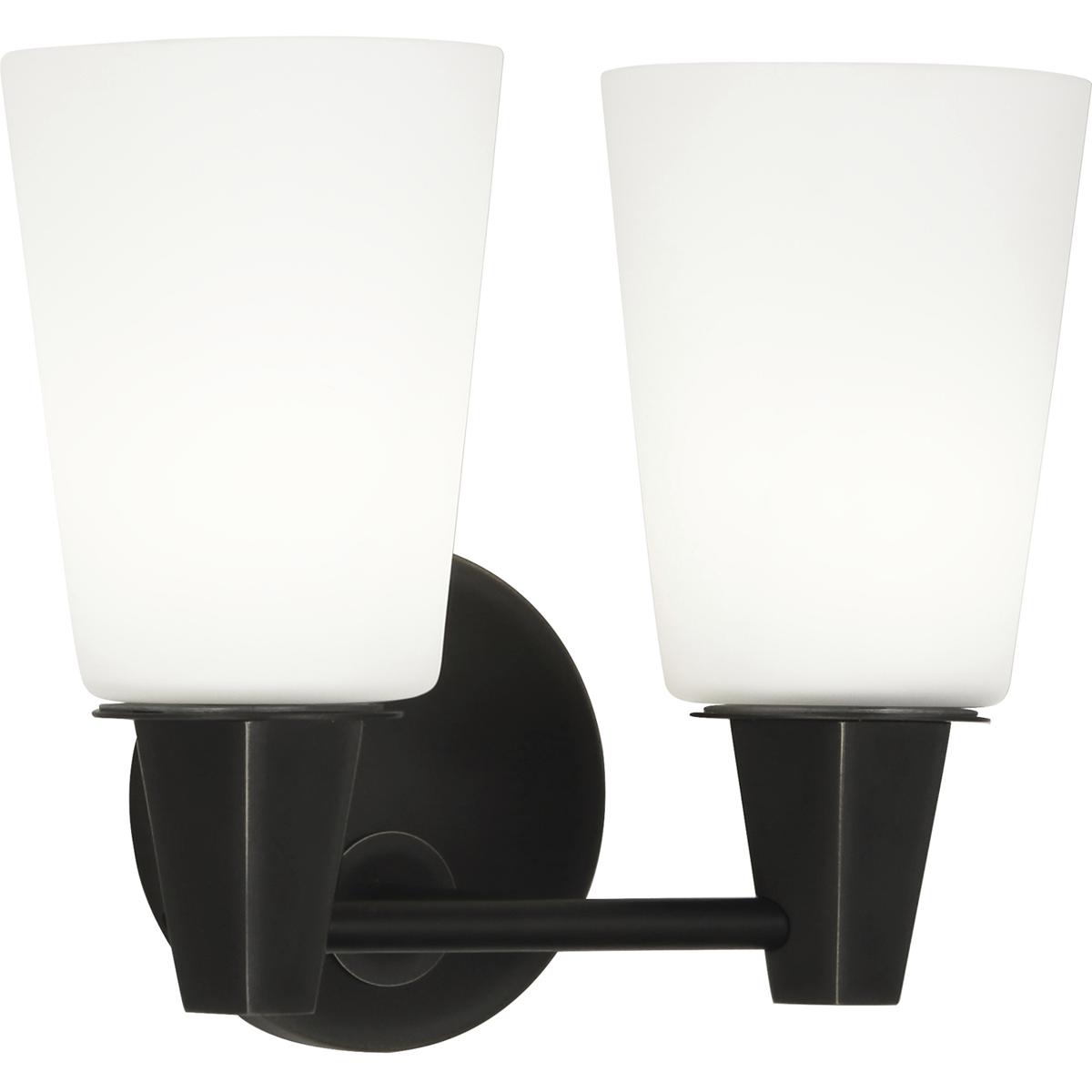 Robert Abbey Z255F Wheatley 2 Light 11 inch Deep Patina Bronze Wall Sconce Wall Light in Cased White Glass