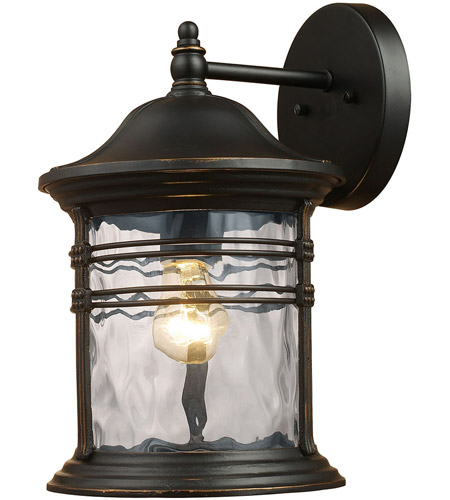 Spark & Spruce 24312-MB View 1 Light 11 inch Matte Black Outdoor Sconce