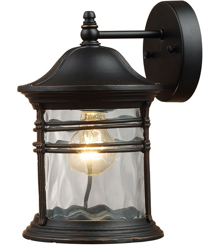 Spark & Spruce 24313-MB View 1 Light 14 inch Matte Black Outdoor Sconce