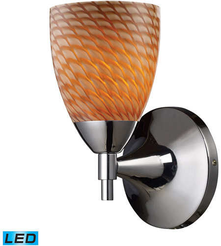 Spark & Spruce 24290-PCCL McKay LED 6 inch Polished Chrome Sconce Wall Light in Cocoa