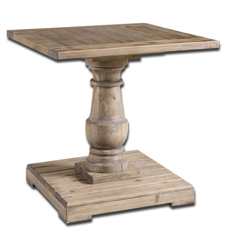 Spark & Spruce 23976-DP Badger 27 X 26 inch Distressed Patina with Stony Gray Wash End Table