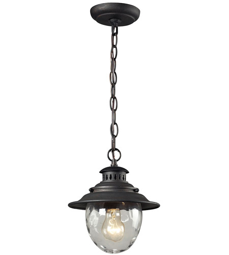 Spark & Spruce 23414-WC Labette 1 Light 8 inch Weathered Charcoal Outdoor Hanging Light