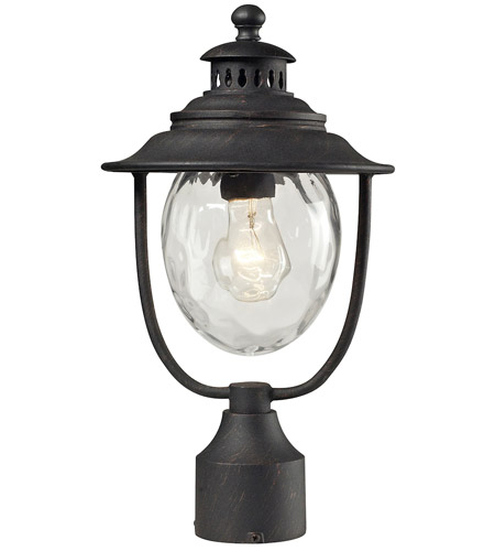 Spark & Spruce 23415-WC Labette 1 Light 15 inch Weathered Charcoal Post Mount