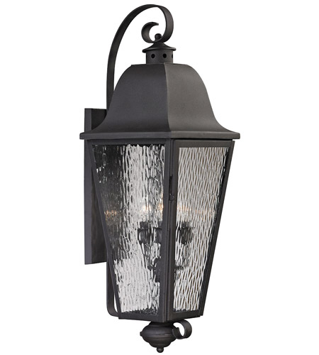 Spark & Spruce 24649-C Brant 4 Light 37 inch Charcoal Outdoor Sconce