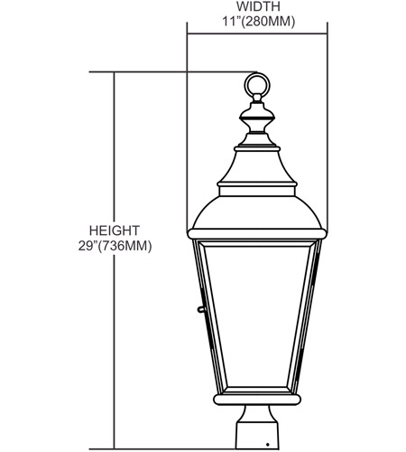 Spark & Spruce 24622-CB Cecilia 3 Light 29 inch Charcoal Post Mount 5217-c_dwg.jpg