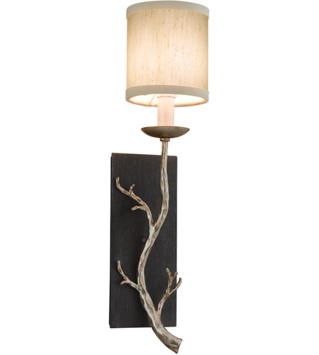 Spark & Spruce 23874-GA Camilla 1 Light 5 inch Graphite And Silver Leaf Wall Sconce Wall Light
