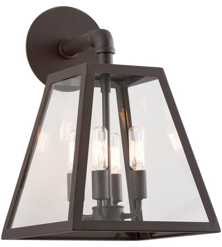 Spark & Spruce 20106-RVCS Penn 4 Light 17 inch River Valley Rust with Coastal Finish Outdoor Wall