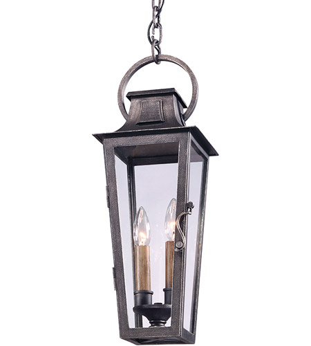 Spark & Spruce 24143-AP Morgan 2 Light 7 inch Aged Pewter Outdoor Hanging Lantern in Incandescent photo