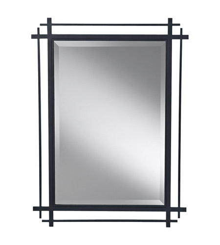 Spark & Spruce 23909-AFCG Spruce 37 X 27 inch Antique Forged Iron Wall Mirror