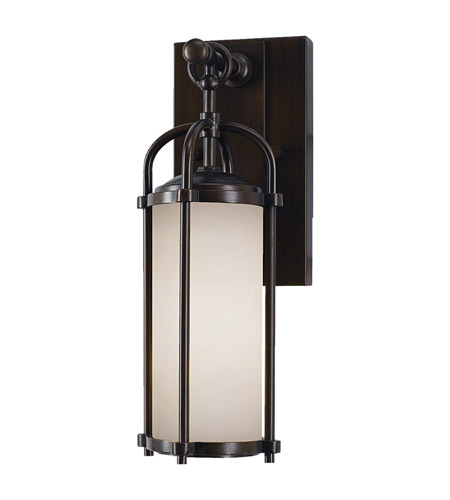 Spark & Spruce 20386-EOE Galena 1 Light 13 inch Espresso Outdoor Wall Sconce in Opal Etched Glass