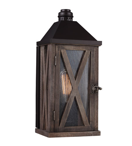Spark & Spruce 23735-DWCS Stonewall 1 Light 15 inch Dark Weathered Oak and Oil Rubbed Bronze Outdoor Lantern Wall Sconce OL17000DWO_ORB.jpg