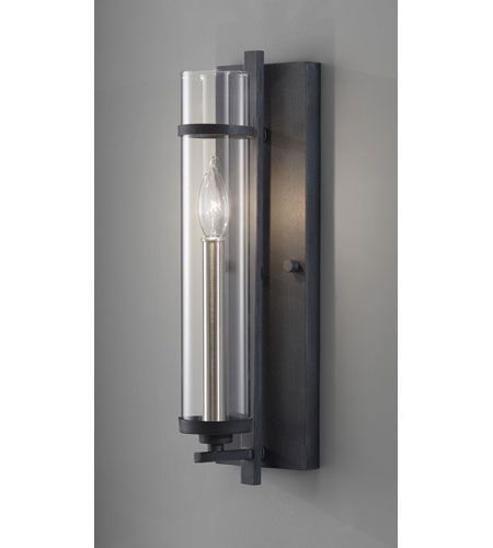 Spark & Spruce 24043-AFCG Spruce 1 Light 5 inch Antique Forged Iron and Brushed Steel Wall Sconce Wall Light