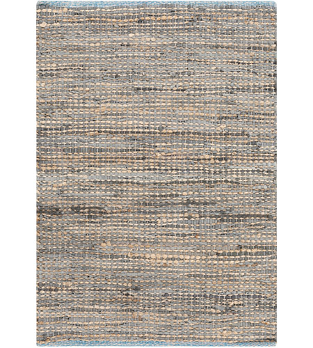 Spark & Spruce 20501-TB Jefferson 66 X 42 inch Taupe/Bright Blue/Denim Rugs, Jute and Leather
