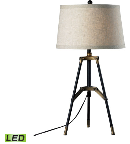 Spark & Spruce 24133-AGL Brawley 30 inch 9.5 watt Aged Gold/Restoration Black Table Lamp Portable Light in LED