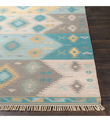 Spark & Spruce 20612-AG Bodie 120 X 96 inch Aqua/Wheat/Sage/Taupe/Camel/Medium Gray/Beige Rugs, Rectangle dia2003-front.jpg