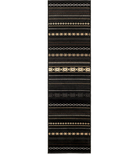 Spark & Spruce 21045-BG Vivian 91 X 26 inch Black/Charcoal/Medium Gray/Khaki/Beige Rugs, Polypropylene
