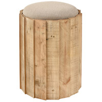 Spark & Spruce 20064-NW Vance 19 inch Natural Wood/Natural Linen Stool photo thumbnail