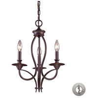 Spark & Spruce 20449-OB Dixon 3 Light 14 inch Oiled Bronze Chandelier Ceiling Light in Recessed Adapter Kit thumb
