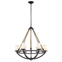 Spark & Spruce 24697-ABW Nelson 6 Light 29 inch Aged Bronze Chandelier Ceiling Light thumb