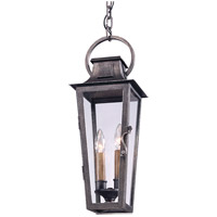 Spark & Spruce 24143-AP Morgan 2 Light 7 inch Aged Pewter Outdoor Hanging Lantern in Incandescent photo thumbnail