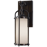 Spark & Spruce 20386-EOE Galena 1 Light 13 inch Espresso Outdoor Wall Sconce in Opal Etched Glass OL7600ES.jpg thumb