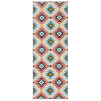Spark & Spruce 25039-A Alder 36 X 24 inch Aqua/Coral/Beige/Charcoal/Mustard Rugs, Rectangle thumb