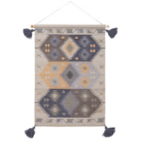 Spark & Spruce 20782-WG Bodie Wheat/Beige/Navy/Charcoal/Medium Gray Wall Hangings, Rectangle thumb