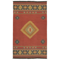Spark & Spruce 20684-DR Kane 96 X 60 inch Dark Red/Navy/Camel/Clay/Dark Brown/Tan/Taupe Rugs, Wool thumb