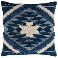 Spark & Spruce 20942-DB Thatcher 22 X 22 inch Denim/Navy/Cream/Pale Blue Pillow Cover, Square thumb