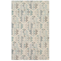 Spark & Spruce 21151-WB Essex 36 X 24 inch White/Pale Blue/Teal/Dark Brown/Light Gray Rugs photo thumbnail