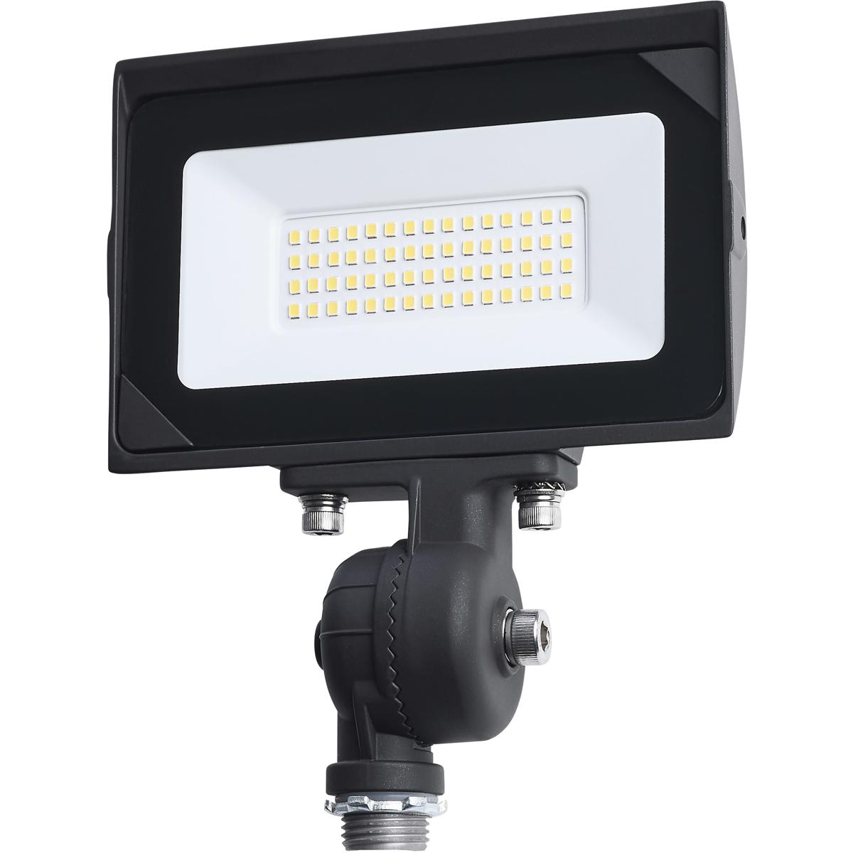 30 Watt LED DOB Tempered Glass Flood Light 5000K CCT Bronze Finish