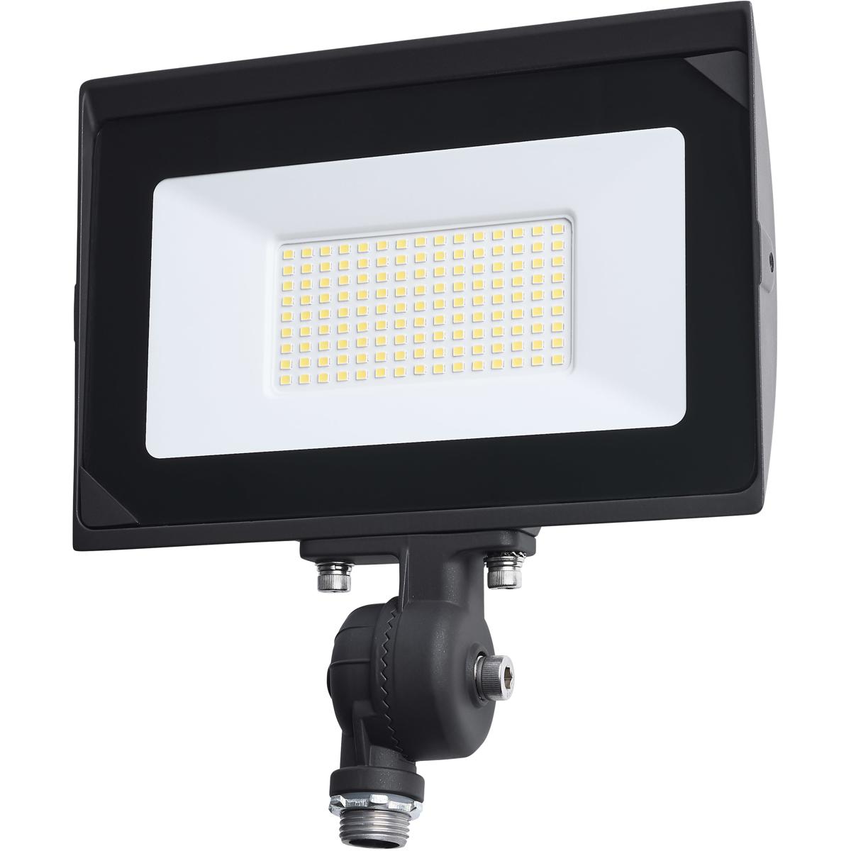 80 Watt LED DOB Tempered Glass Flood Light 5000K CCT Bronze Finish