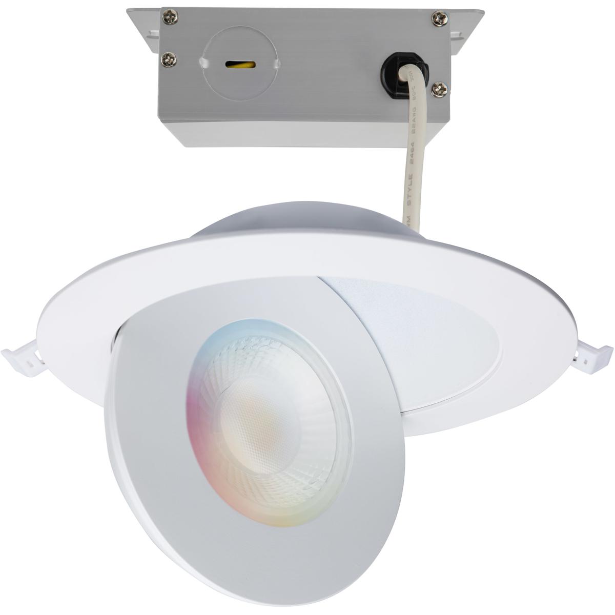 Starfish 15W LED Gimbal Downlight 6 Inch 2700K-5000K RGB Tunable White Remote Driver White
