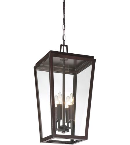 Milton 4 Light 12 Inch English Bronze Outdoor Hanging Lantern