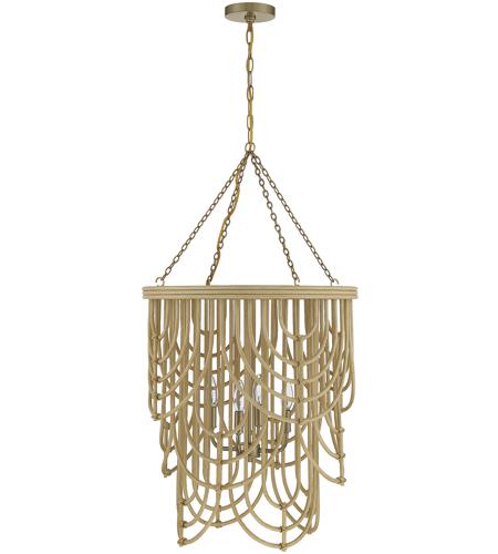 Savoy House 7-7910-4-177 Bremen 4 Light 22 inch Burnished Brass with Natural Rattan Pendant Ceiling Light 7-7910-4-177_B.jpg