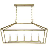 Savoy House 1-324-5-322 Townsend 5 Light 44 inch Warm Brass Linear Chandelier Ceiling Light photo thumbnail