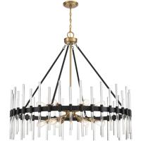 Savoy House 1-1934-12-143 Santiago 12 Light 45 inch Black with Warm Brass Accents Chandelier Ceiling Light alternative photo thumbnail
