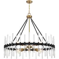 Savoy House 1-1934-12-143 Santiago 12 Light 45 inch Black with Warm Brass Accents Chandelier Ceiling Light alternative photo thumbnail
