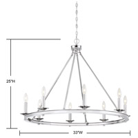 Savoy House 1-308-8-109 Middleton 8 Light 33 inch Polished Nickel Chandelier Ceiling Light, Essentials alternative photo thumbnail