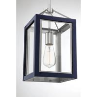 Carlton 1 Light 8 inch Navy with Polished Nickel Pendant Ceiling Light in  Navy/Polished Nickel