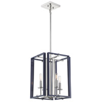 Champlin 4 Light 12 inch Navy with Polished Nickel Pendant Ceiling Light in  Navy/Polished Nickel