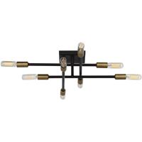 Savoy House 6-7003-8-77 Lyrique 8 Light 20 inch Bronze with Brass Semi-Flush Ceiling Light in Bronze with Brass Accents photo thumbnail