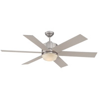 Savoy House 60-820-6SV-SN Velocity 60 inch Satin Nickel with Silver Blades Outdoor Ceiling Fan alternative photo thumbnail