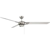Savoy House 62-5085-3SV-SN Monfort 62 inch Satin Nickel with Silver Blades Ceiling Fan alternative photo thumbnail