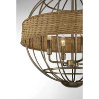 Savoy House 7-7773-4-177 Boreal 4 Light 21 inch Burnished Brass with Natural Rattan Pendant Ceiling Light alternative photo thumbnail