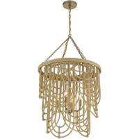 Savoy House 7-7910-4-177 Bremen 4 Light 22 inch Burnished Brass with Natural Rattan Pendant Ceiling Light 7-7910-4-177_D.jpg thumb