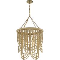 Savoy House 7-7910-4-177 Bremen 4 Light 22 inch Burnished Brass with Natural Rattan Pendant Ceiling Light 7-7910-4-177_E.jpg thumb