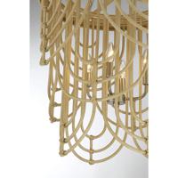 Savoy House 7-7910-4-177 Bremen 4 Light 22 inch Burnished Brass with Natural Rattan Pendant Ceiling Light 7-7910-4-177_F.jpg thumb